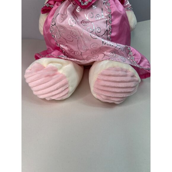 Kellytoy 2019 Plush White Unicorn In Pink Dress Gold Horn Cuddle Toy with Rattle - Picture 3 of 14